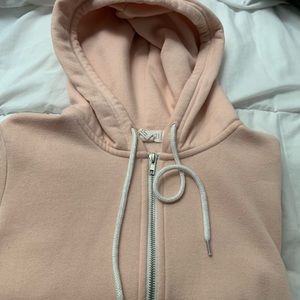 pink hoodie